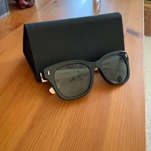 Tory Burch Black Sunglasses with White Details